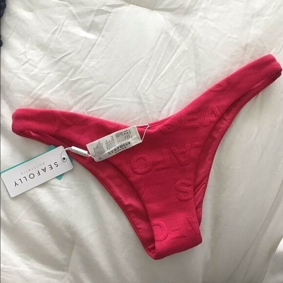 SEAFOLLY YOUR TYPE “V” HIGH CUT RIO BIKINI BOTTOMS - Picture 4 of 6